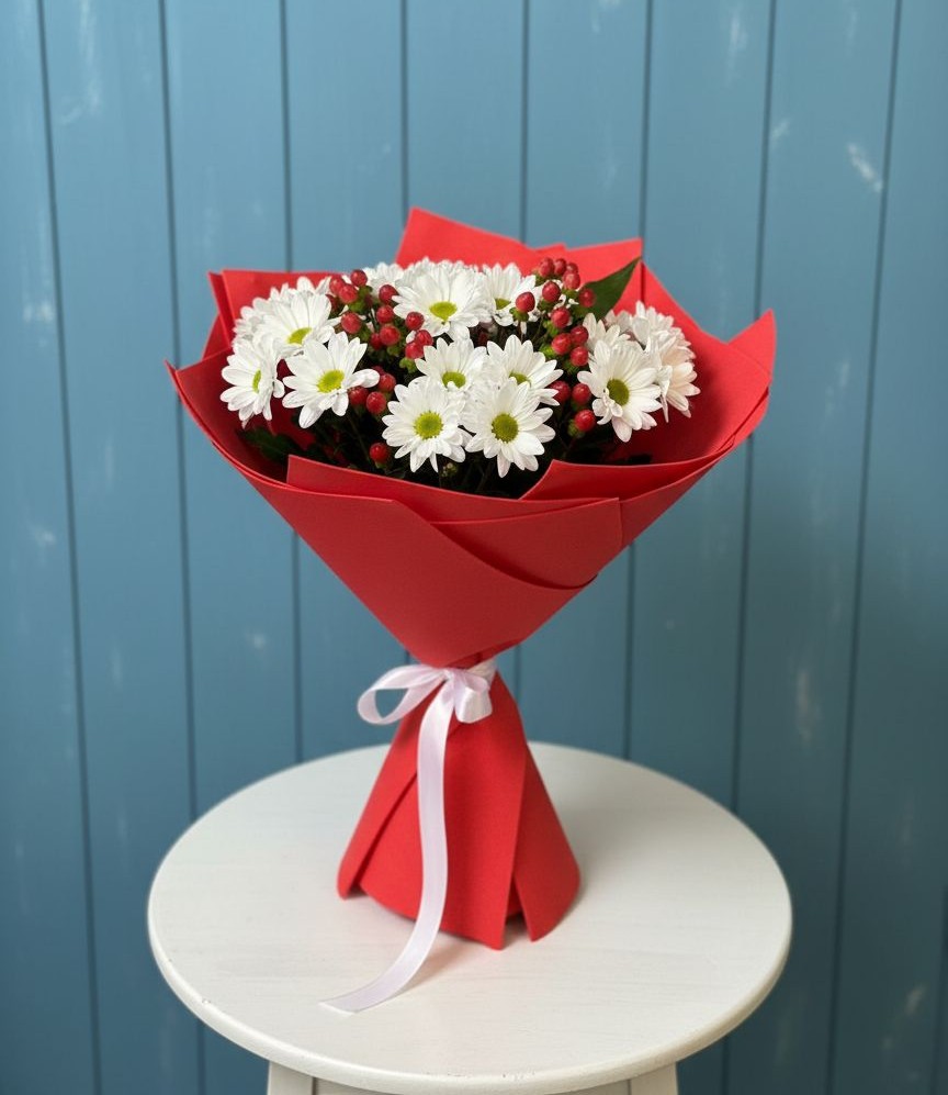 Букет цветов из: Хризантемы в Старотитаровской