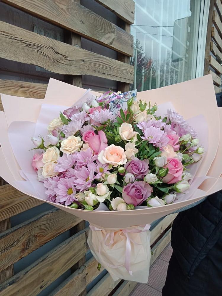 Букет цветов из: Розы и Хризантемы в Старотитаровской