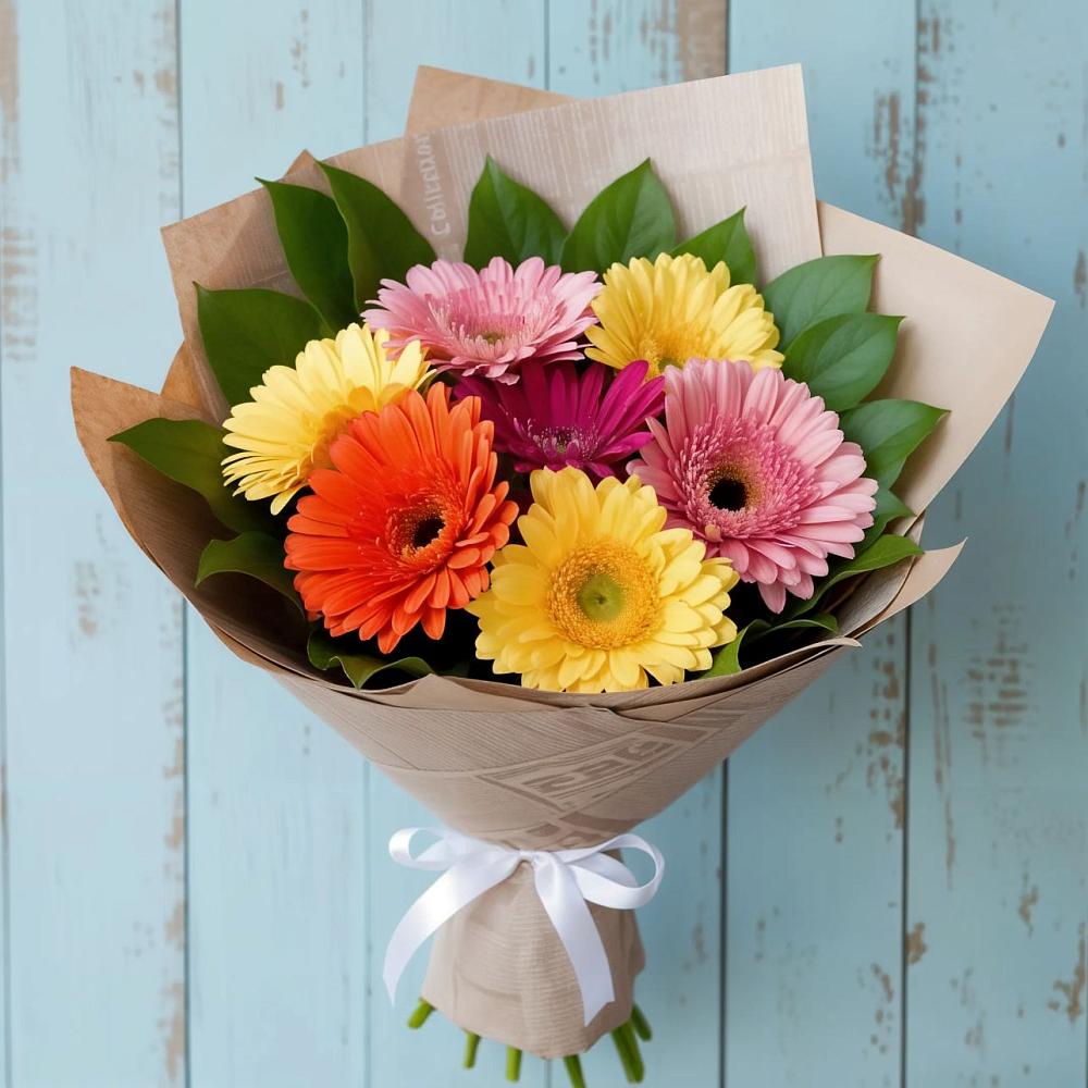 Букет цветов из: Герберы в Старотитаровской