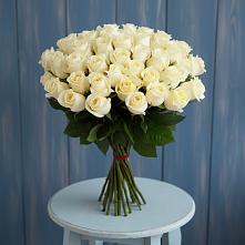 Букет 51 Белая роза Эдлесс Лав в Старотитаровской