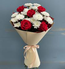 Букет цветов из:  Розы и Хризантемы в Старотитаровской