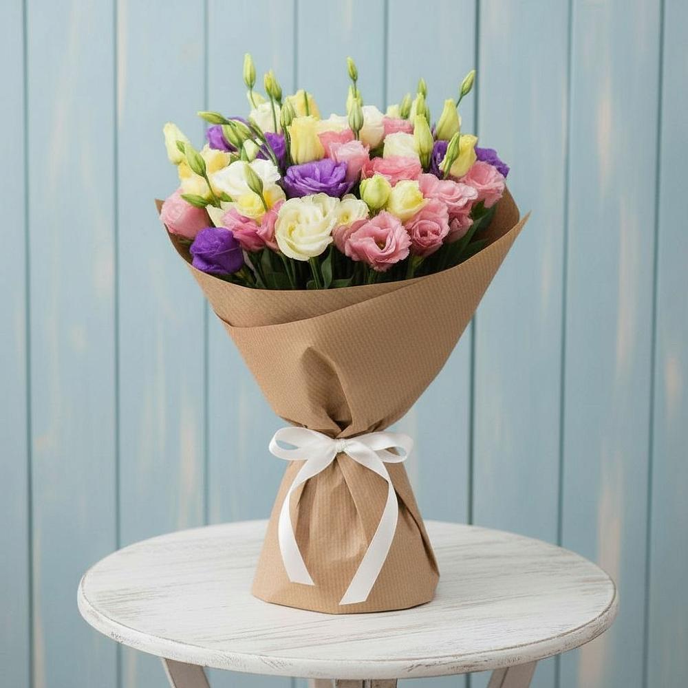 Букет цветов из: Лизиантусы в Старотитаровской