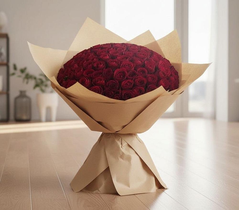 Букет 101 Красная роза в Старотитаровской