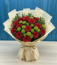 Букет цветов из:  Розы и Хризантемы #REPLACE_PRED# Старотитаровской