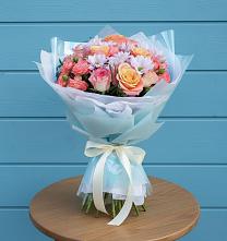 Букет цветов из:  Хризантемы и Розы #REPLACE_PRED# Старотитаровской