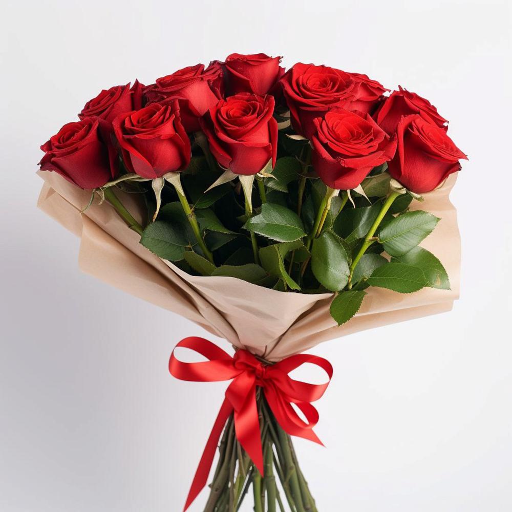 Букет 11 Красных роз Эдлесс Лав в Старотитаровской