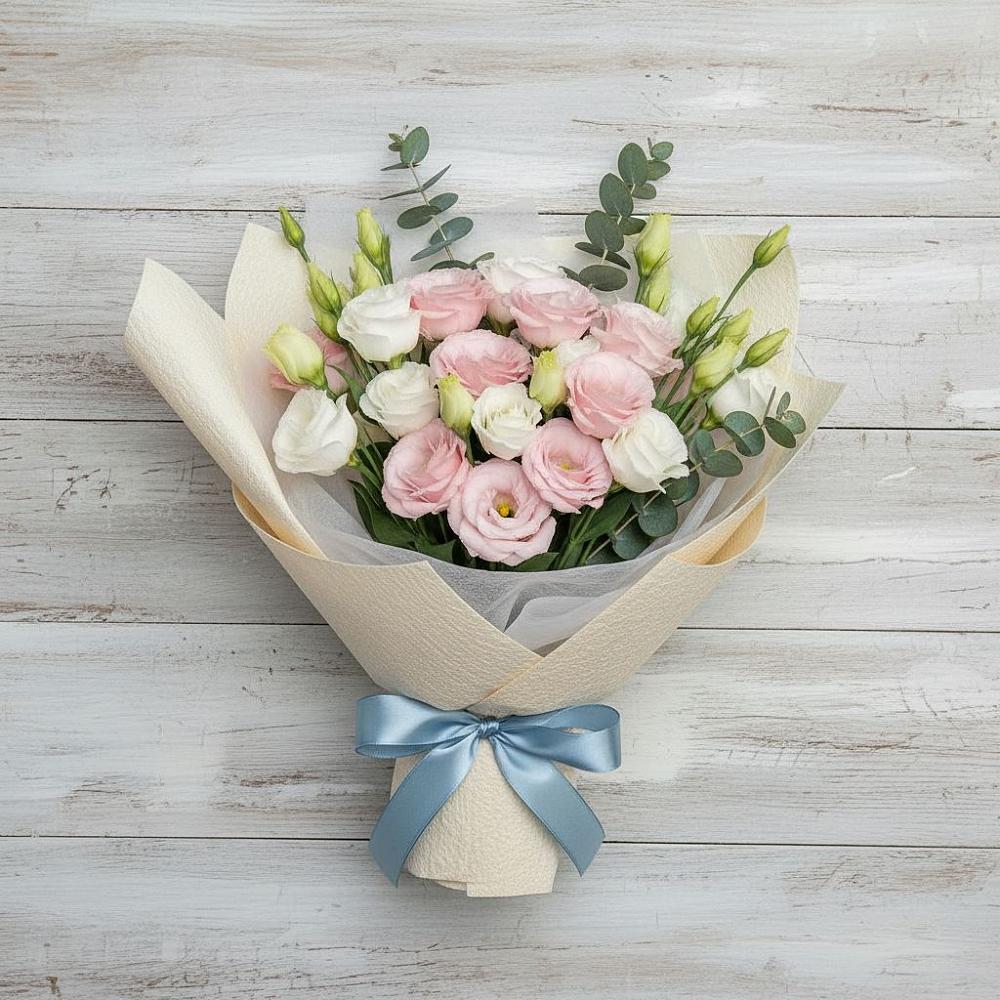 Букет цветов из: Лизиантусы в Старотитаровской